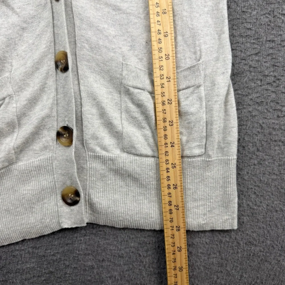 American Eagle Outfitters Gray Hooded Cardigan Sweater Women's M‎ Medium Button